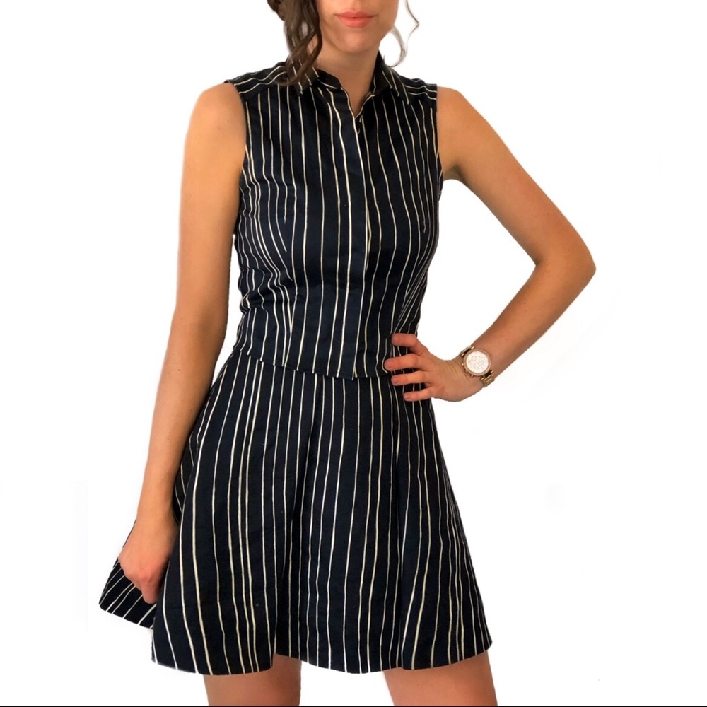 Alice + Olivia Striped Libby A-line Skirt